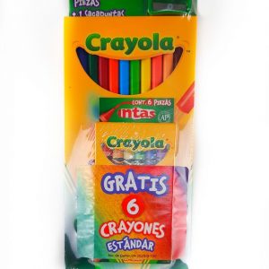 COLORES CRAYOLA REDONDO 12 PZAS + 6 CRAYONES ESTANDAR