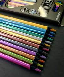 COLORES TRYME PREMIUM METALICOS TRIANGULAR 4.0 MM 12 PZAS MOD 1324