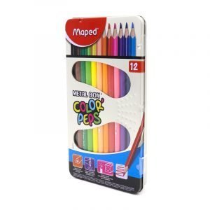 COLORES MAPED COLOR PEPS TRIANGULAR STAR ESTUCHE METALICO X 12 PZAS